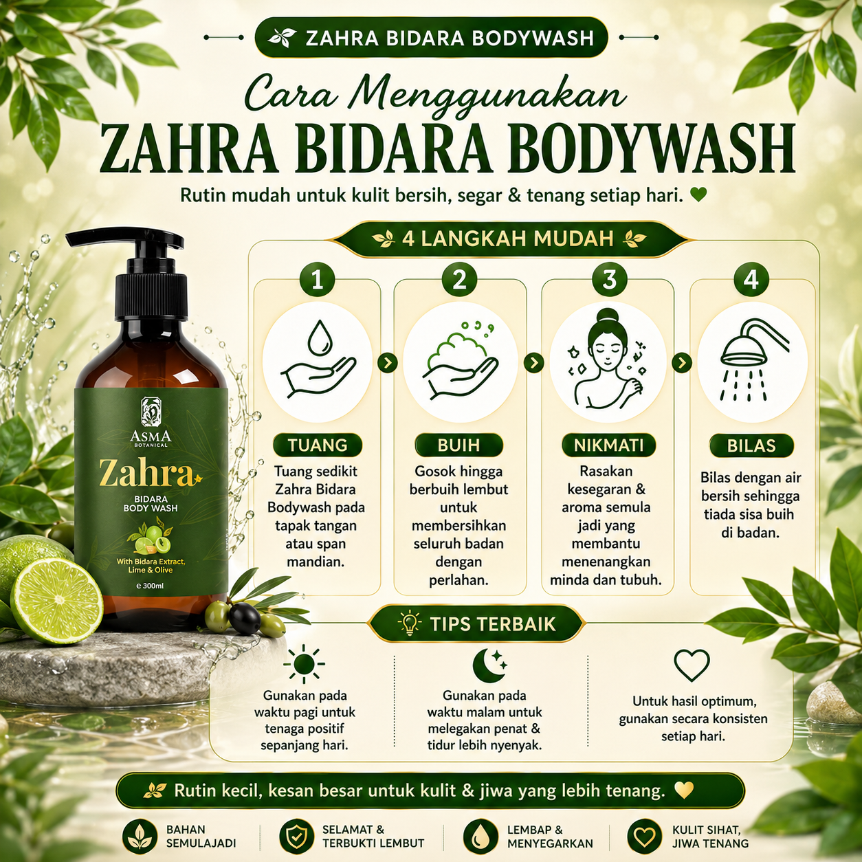 Cara Guna Zahra Bidara Bodywash