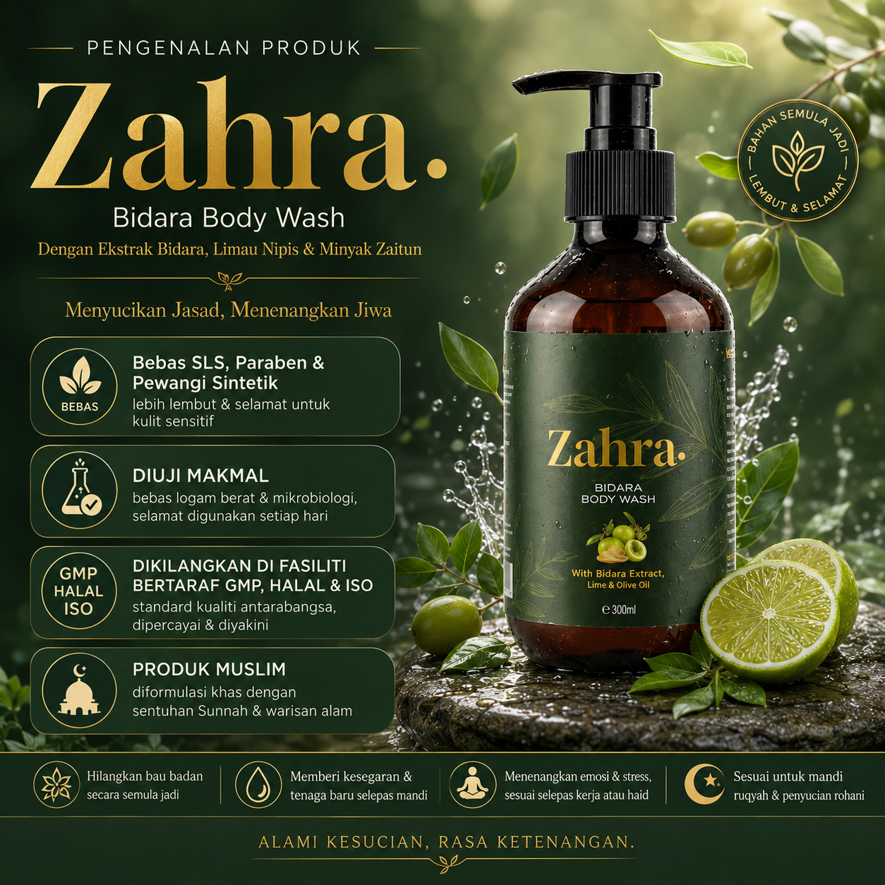 Zahra Bidara Bodywash Produk